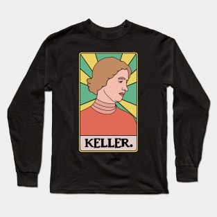 Helen Keller Tarot Card - Female Feminist Novelist Writer Author Literature Read Long Sleeve T-Shirt